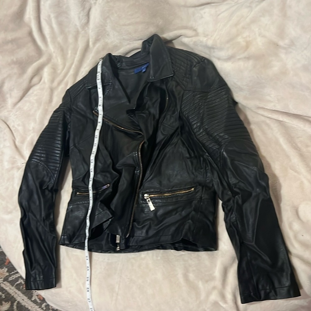 APT 9 Black Leather Jacket